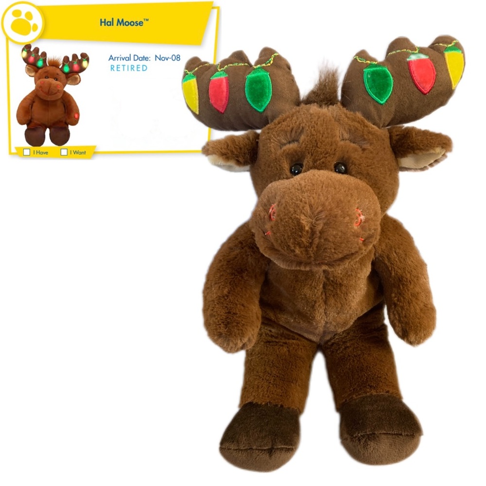 VTG 2008 Build-A-Bear “Hal Moose” Christmas Plush